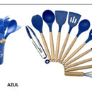 Set De 12 Utensilios De Cocina Silicona Resistentes Al Calor