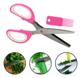 Tijeras de cocina con 5 cuchillas para cortar ensaladas, hierbas y condimentos