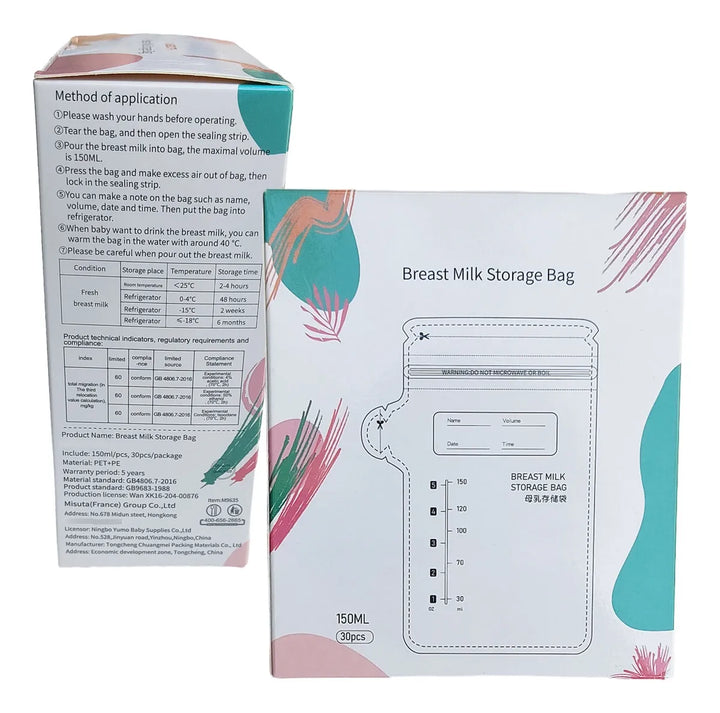 Bolsas Para Almacenar Leche Materna Kit De 30pzas 150ml