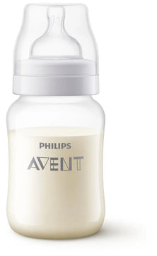 Tetero Avent Anti Cólicos 9oz 1m+ (Flujo 2) Decorado Jirafa sin BPA, Clinicamente Probado, modelo SCF821/12