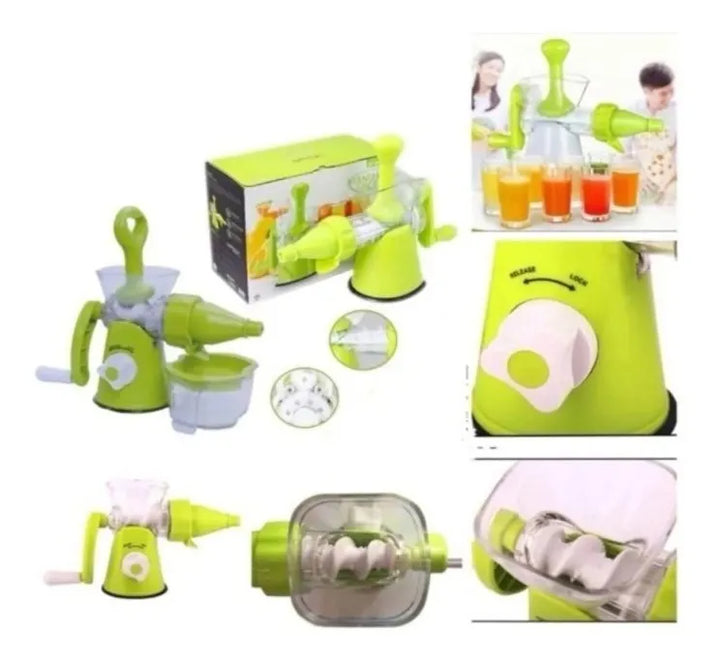 Extractor Exprimidor Manual De Frutas Y Verduras De Manivel Verde