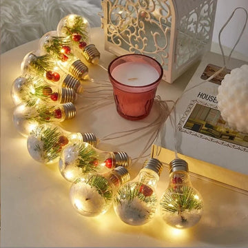 Bola Navidad Led Transparente Adorno Decoración Navideña