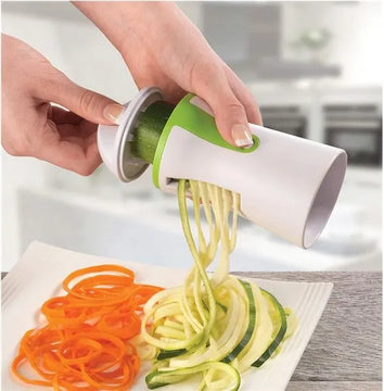 Rallador Verduras Vegetales Espiral 3 En 1 Acero Inoxidable