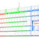 Teclado Gamer Redragon Kumara K552 QWERTY Español Latinoamérica Color Blanco con Luz RGB