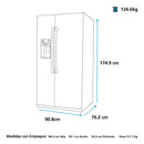 Nevera Mabe Refrigeración PQL22LEKFSS color inox con capacidad de 615L