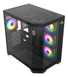 Chasis Iceberg Crystal Edge Negro X7 Fan Argb Maxi Infinity