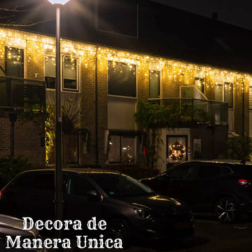 Luz Led Decorativa Luces Navideñas Luces De Navidad Cortina9 Azul