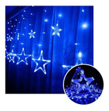 Extensión Luces Led Estrella Luz Decoración Navideña 3 Mts Azul