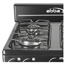Estufa De Piso Con Horno Abba 4 Pts Gn Negro At 101-1n N
