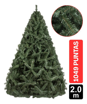 Arbol De Navidad Escoces 2.00m 1049 Puntas Gio Home Pino Navideño Look Natural Base Metalica Artificial Para Decoracion Con Bolas Adornos Extension Cintas Bombillos Botas Campanas Luces Estrella Noel