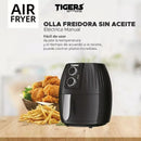 Freidora Electrica De Aire Manual 4.5 Litros Tigers Tg337 Negro