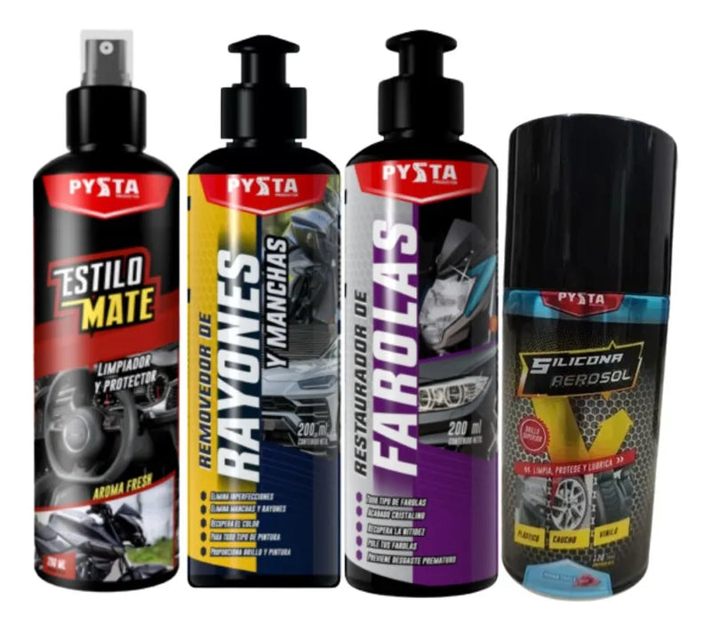 Kit Limpieza Vehiculos 12 Productos
