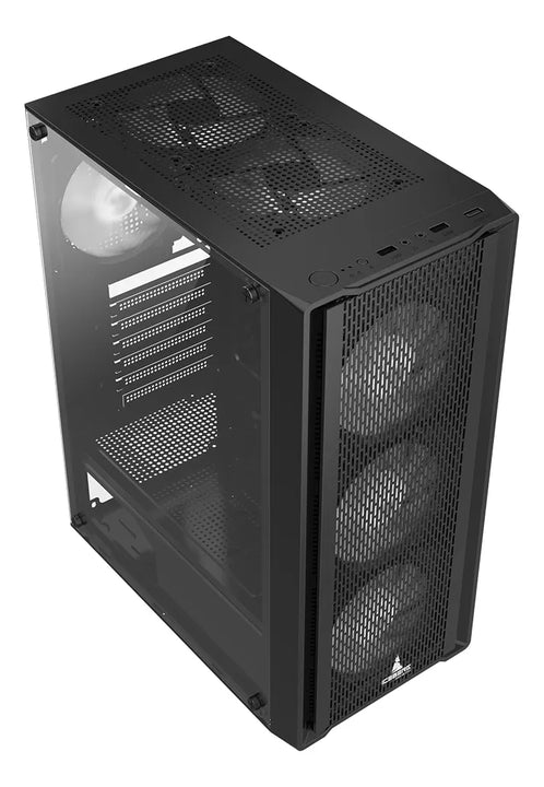 Gabinete Gamer Iceberg Flow C Dark Edition 6 Fans No Led Color Negro
