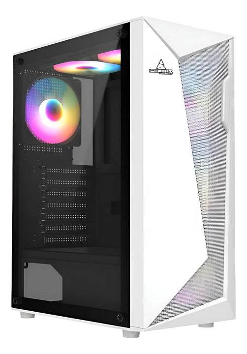 Gabinete Gamer Iceberg Flow D Blanca Argb 4 Ventiladores Blanco