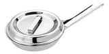 Sartén Huevos 15cm Acero Quirurgico 18/10 Con Tapa Premium Plateado