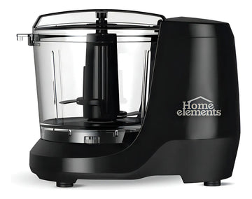 Picatodo Mini Procesador De Alimentos Home Elements 350ml Color Negro