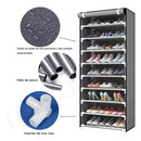 Zapatera Closet De 9 Niveles Armable Color Negro