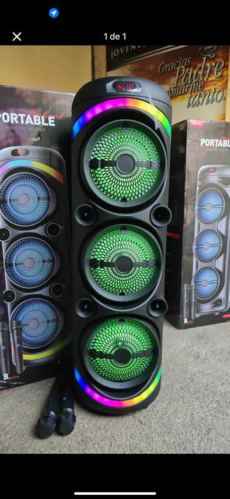 Parlante Torre Sonido Poderoso 8 Pulgadas Kts Negro