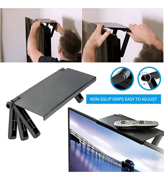 Soporte Plegable Para Decodificador Parte Superior Tv Color Negro