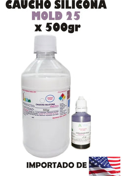 Caucho Silicona Mold 25 Estaño Liquido Moldes X500gescultura