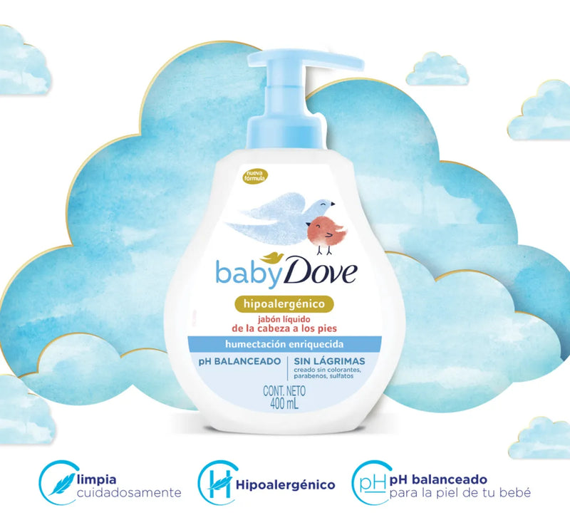Jabon Liquido Baby Dove Hidratacion Enriquecida 400ml