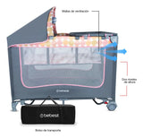 Cuna Corral Bebé Con Mecedora + Cambiador Magic Bebesit Con Ruedas