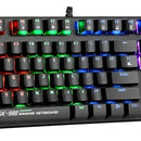 Teclado Gamer Xtrike Me Mecanico Numerico 7 Colores Gaming Negro