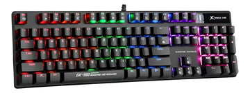 Teclado Gamer Xtrike Me Mecanico Numerico 7 Colores Gaming Negro
