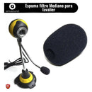 Filtro Micrófono Espuma Cortaviento Solapa Mesa X 5 Un Negro