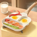 Sartén Para Huevos Fritos Forma De Corazón 3 Puestos Niños Beige