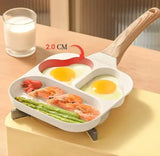 Sartén Para Huevos Fritos Forma De Corazón 3 Puestos Niños Beige