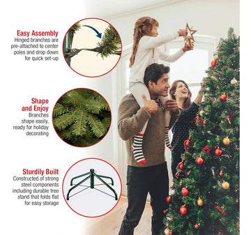 Árbol De Navidad Artificial 7.5 Pies Ultra Realista
