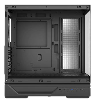Gabinete Gamer Iceberg Crystal Gx Black 4 Fans Argb Usb C Negro