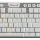 Teclado Gamer Inalámbrico Redragon Horus K621w Tkl Blanc Rgb Idioma Español Latinoamérica Color Del Teclado Blanco