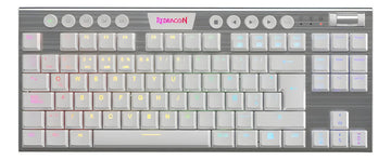 Teclado Gamer Inalámbrico Redragon Horus K621w Tkl Blanc Rgb Idioma Español Latinoamérica Color Del Teclado Blanco