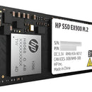Unidad De Estado Solido Hp 500gb M2 Pcie 3x4 Ex900 Negro