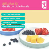 Platos Divididos De Porcelana Para Niños 17 Cm Antideslizant