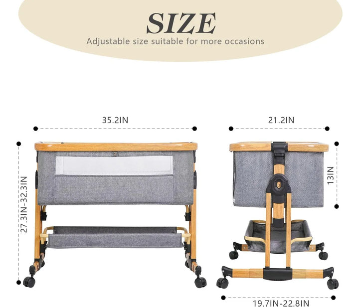 Cuna Lateral 3 En 1 Ultra Práctica Para Bebés