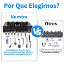 Micrófono Profesional Condensador+brazo+tarjeta Sonido V8 Dorado