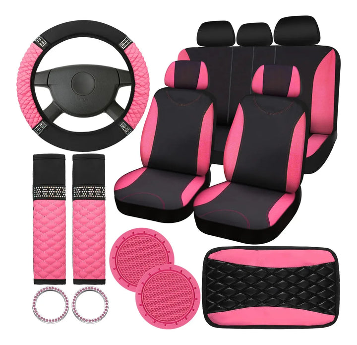 Juego De 17 Piezas De Accesorios De Automvil Brillantes Para