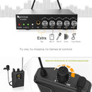 Sistema de micrófono UHF con doble cable Fifine K036, color negro
