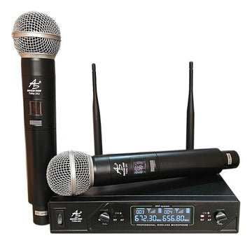 Micrófono Inalámbrico Doble Uhf Américan Sound Twm352 Color Negro