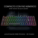 Teclado Gamer Redragon Ziggs K669-rgb Alámbrico, Español, Negro, Red Switch