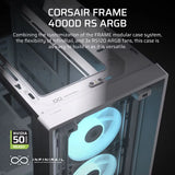 Corsair 4000d Frame Rs Argb: Chasis Atx Y 3 Ventiladores Blanco