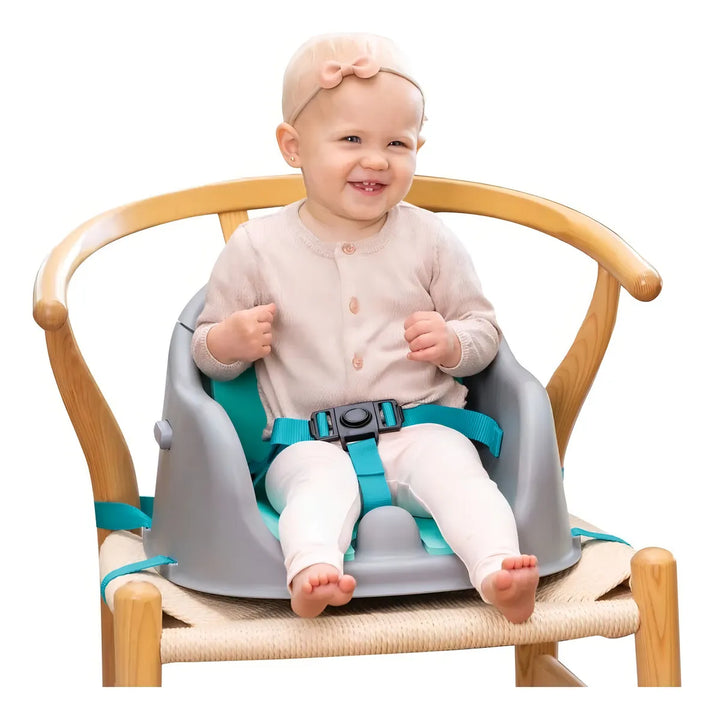 Asiento infantil multifuncional 3 en 1 con sonido Infantino de color gris/verde