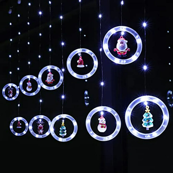 Luces De Ventana Navideñas Led Con Ornamentos, Usb 3d 9.8ft