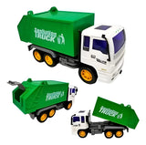 Camión De Basura Compactador De Impulsó Regalo Niños - Verde