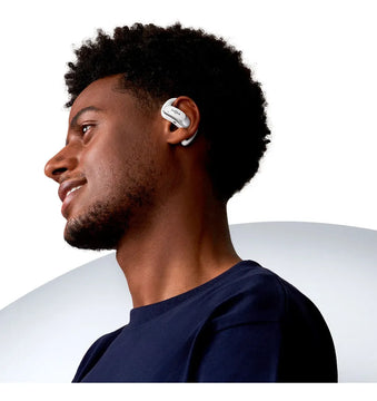 Audífonos Bluetooth Shokz Openfit Air Color Blanco Luz Azul