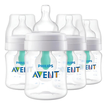 Kit Tetero Biberón Bebé Philips Avent 4 Onzas Oz X 4 Und 125 Transparente