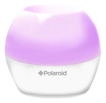 Parlante Bluetooth Polaroid Con Luz Led Color Blanco